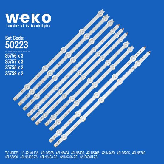 WKSET-5223 35756X3 35757X3 35758X2 35759X2 42 ROW2.1 REV 0.6 10 ADET LED BAR resmi