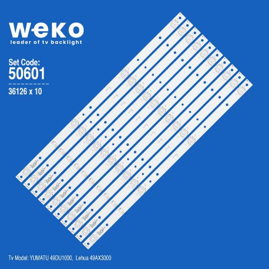 WKSET-5601 36126X10 JS-D-JP4910-041EC (60517)  10 ADET LED BAR  6V resmi