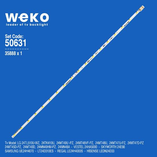 WKSET-5631 35888X1 LG V236R1-LE2-TREM11 1 ADET LED BAR (18LED) resmi