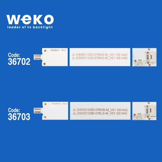 WKSET-5790 36702X2 36703X1 JL.D490C1330-078AS/HS 3 ADET LED BAR (BÖLÜNMÜŞ 6 ADET) resmi