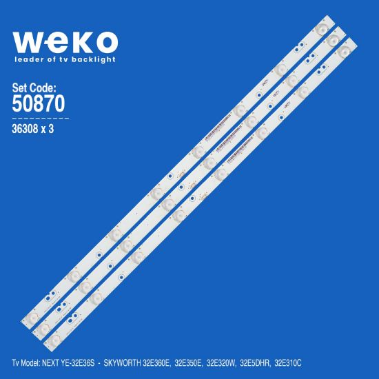 WKSET-5870 36308X3 SKYWORTH 32_3X8 303SW320031 3 ADET LED BAR resmi