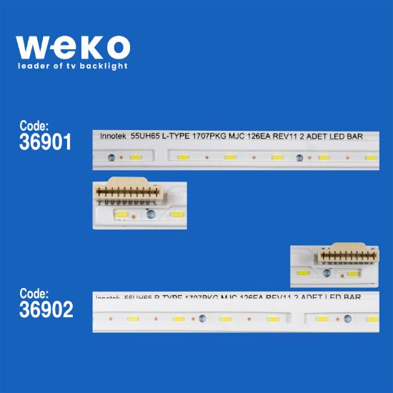 WKSET-6121 36901X1 36902X1 LG INNOTEK 55UH65 L/R-TYPE 1707PKG MJC 126EA REV11 2 ADET LED BAR (63LED) resmi