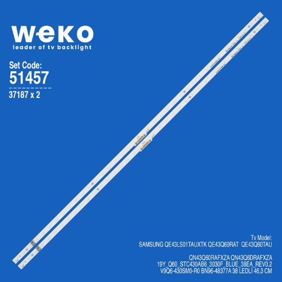 WKSET-6457 37187X2 19Y_Q60_STC430AB6_3030F_BLUE_38EA_REV0.2  2 ADET LED BAR (38LED) resmi