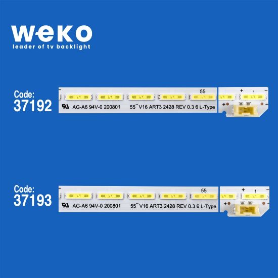 WKSET-6492 37192X1 37193X1 55 V16 ART3 2428/2429  2 ADET LED BAR (60LED) resmi