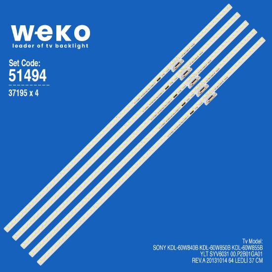 WKSET-6494 37195X4 YLT SYV6031 00.P2B01GA01 REV.A  4 ADET LED BAR (64LED) resmi