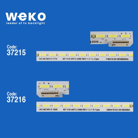 WKSET-6522 37215X1 37216X1 65 V16 ART3 2505/6 REV 13 1 L/R-TYPE  2 ADET LED BAR (84LED) resmi