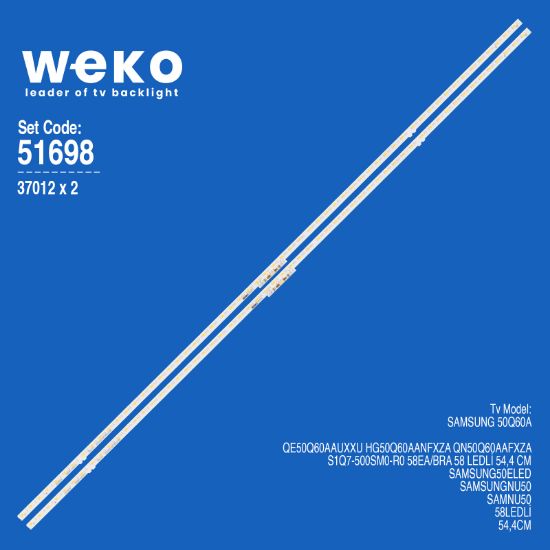WKSET-6698 37012X2 S1Q7-500SM0-R0 58EA/BRA 2 ADET LED BAR (58LED) resmi