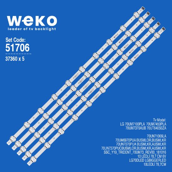 WKSET-6706 37360X5 SSC_Y19_TRIDENT_70UM73_S  5 ADET LED BAR resmi