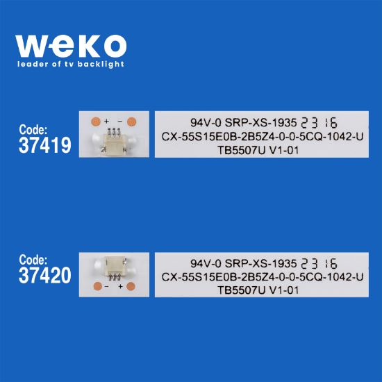 WKSET-6771 37419X10 37420X10 TB5507U V0_01/TB5507U V1_01 20 ADET LED BAR resmi