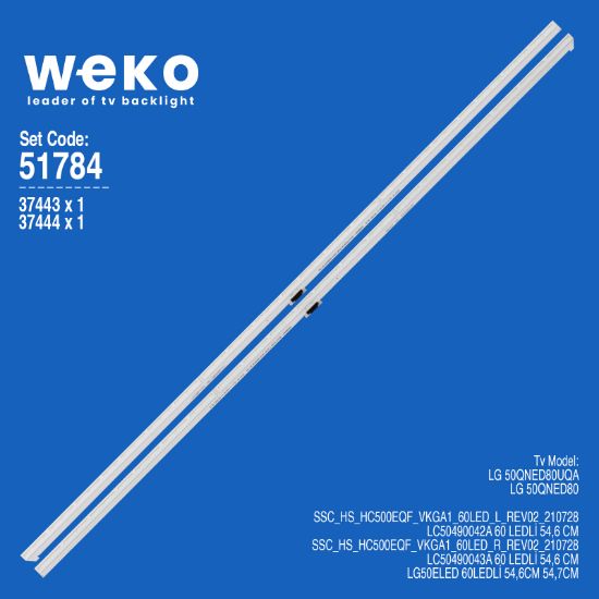 WKSET-6784 37443X1 37444X1 SSC_HS_HC500EQF_VKGA1_60LED_L/R  2 ADET LED BAR (60LED) resmi