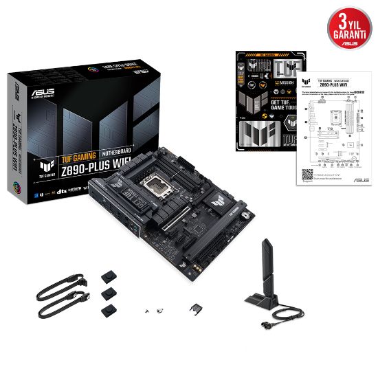 ASUS TUF GAMING Z890-PLUS WIFI DDR5 4XM2 USB3.2 RGB LAN ATX resmi