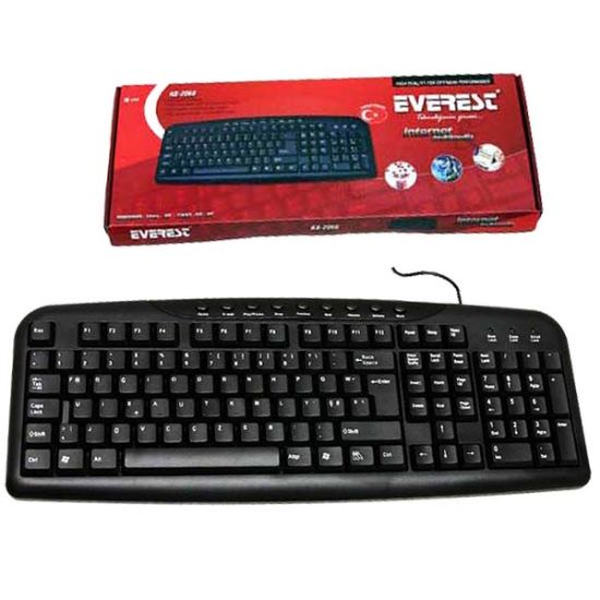 EVEREST KB-517U SİYAH USB F STANDART KLAVYE resmi