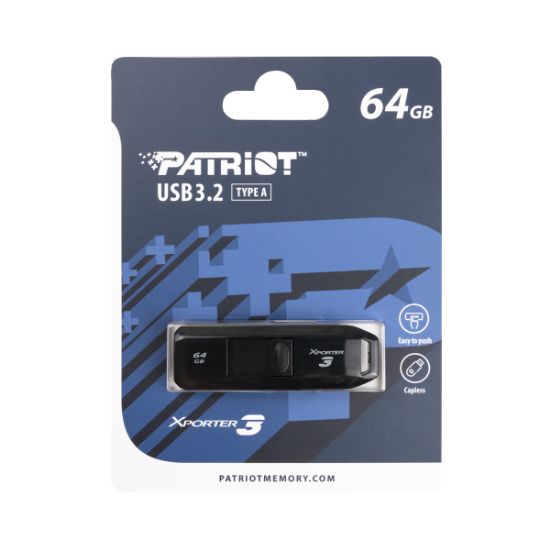 PATRIOT PSF64GX3B3U USB GEN1 SLIDER 64GB USB 3.2 resmi