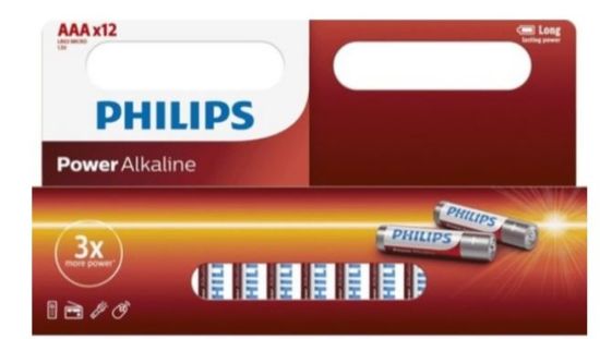 PHILIPS AAA ALKALİN İNCE KALEM PİL 12Lİ KARTELA resmi