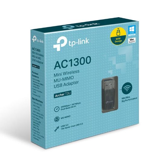 TP-LINK ARCHER T3U AC1300 1300 MBPS USB WIRELESS ADAPTÖR resmi