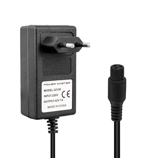 POWERMASTER PM-6226 42 VOLT - 1 AMPER 3 PİNLİ PRİZ TİPİ GİNGER ŞARJ ADAPTÖRÜ resmi