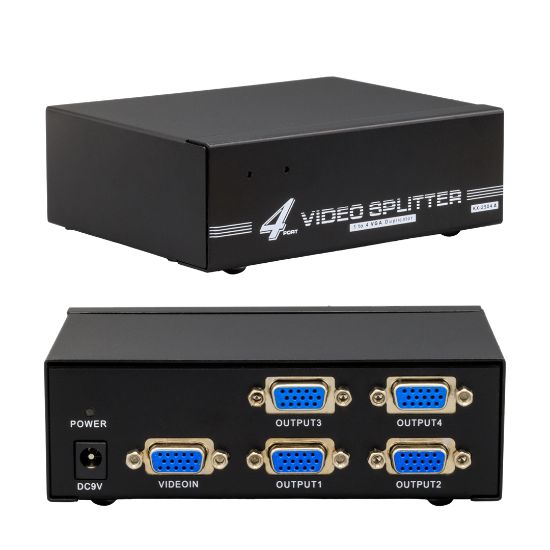 POWERMASTER PM-6228 4 PORT 250 MHZ MONİTÖR ÇOKLAYICI VGA SPLITTER DAĞITICI resmi