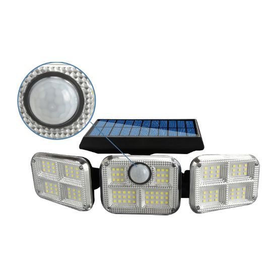 POWERMASTER FL-1727 SENSÖRLÜ 3 KADEMELİ 120 LEDLİ SOLAR LAMBA resmi