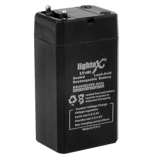 LIGHTEX LT-403 4 VOLT - 0.3 AMPER AKÜ resmi