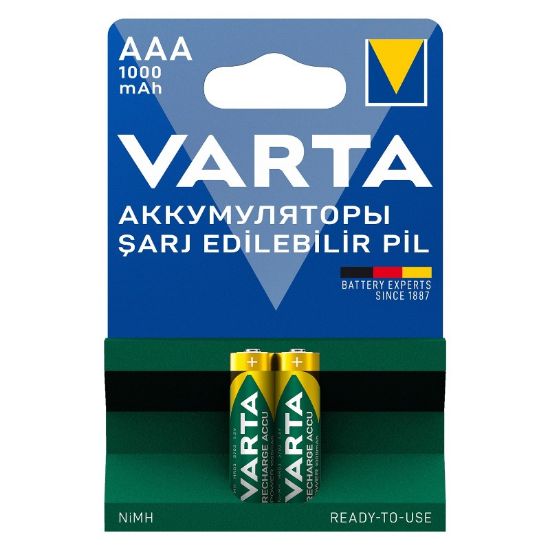 VARTA NI-MH 1.2 VOLT - 1000 MAH HR03 AAA ŞARJLI 2Lİ İNCE KALEM PİL resmi