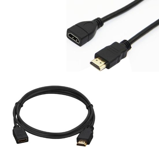 ERKEK DİŞİ GOLD UÇLU 25 CM UZATMA HDMI KABLO (MİNİ HD REC. İÇİN) resmi