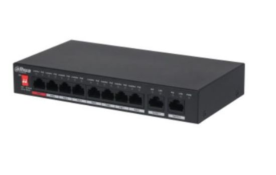 DAHUA PFS3010-8ET-96-V2 8PORT 8XFE-2XFE 96W YÖNETİLEMEZ POE SWİTCH resmi