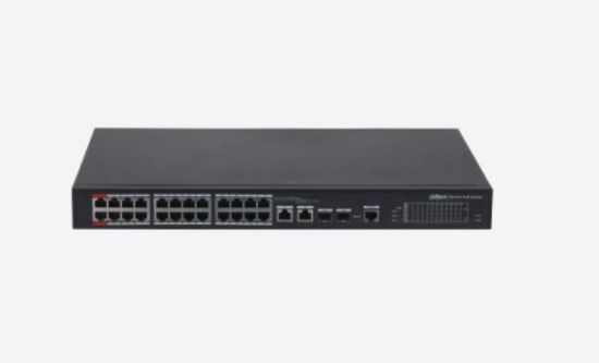 DAHUA PFS4226-24ET-240 24 PORT 24XFE-2GE-2SFP 240W YÖNETİLEBİLİR POE SWİTCH resmi