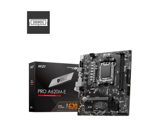 MSI PRO A620M-E AMD A620 AM5 SOKET DDR5 6000(OC)MH resmi