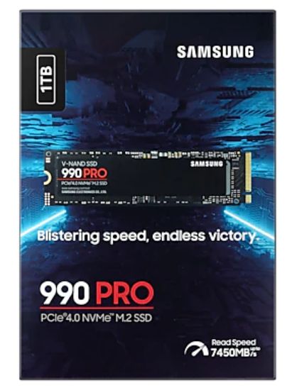 1TB SAMSUNG 990 PRO 7450/6900MB/s M.2 NVMe MZ-V9P1T0BW resmi