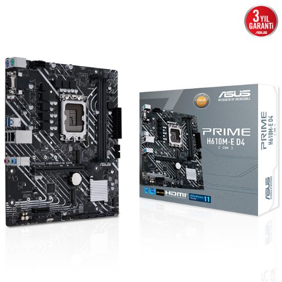 ASUS PRIME H610M-E D4-CSM DDR4 3200MHZ DP HDMI M.2 mATX 1700p resmi