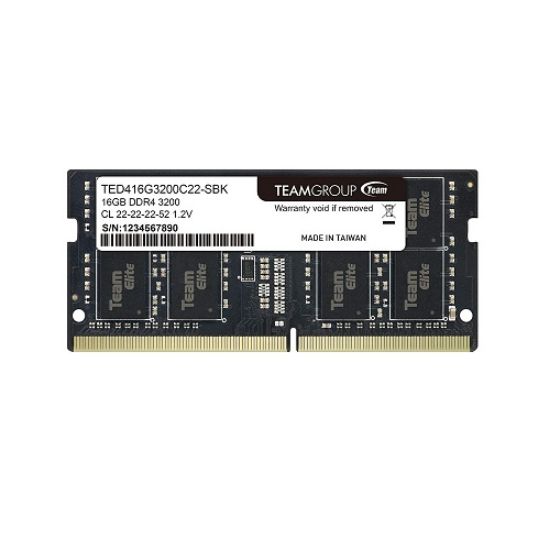 Team Elite 16GB (1x16GB) 3200MHz CL22 DDR4 Notebook SODIMM Ram (TED416G3200C22-S01) resmi