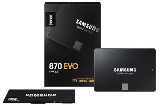 500GB SAMSUNG 870 560/530MB/s EVO MZ-77E500BW SSD resmi