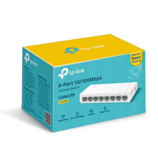 TP-LINK LS1008 8PORT 10/100 YÖNETİLEMEZ SWITCH resmi