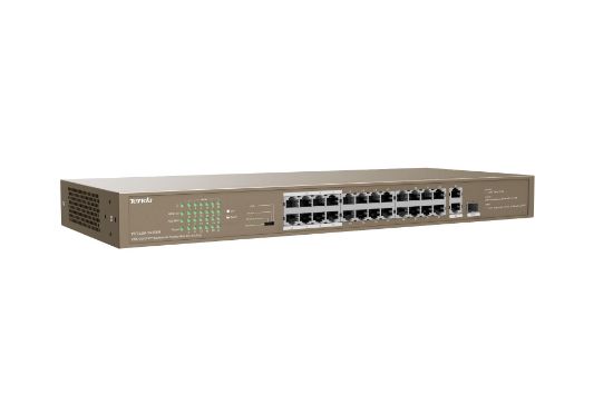 TENDA TEF1126P-24-250W 24PORT 10/100 YÖNETİLEMEZ POE SWITCH resmi