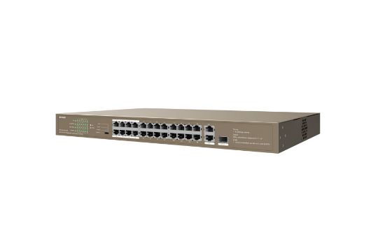 TENDA TEF1126P-24-250W 24PORT 10/100 YÖNETİLEMEZ POE SWITCH resmi