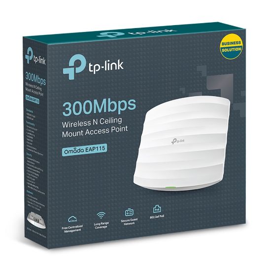 TP-LINK EAP115 1PORT POE 300Mbps TAVAN TİPİ ACCESS POINT resmi