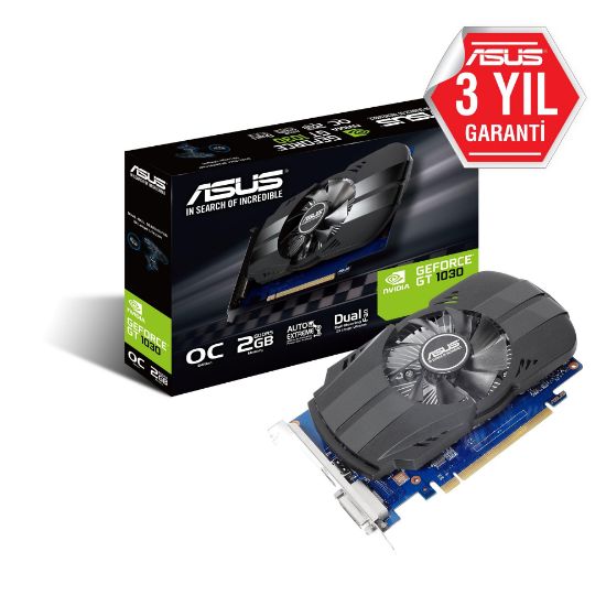 ASUS PH-GT1030-O2G 2GB DDR5 64Bit HDMI/DVI resmi