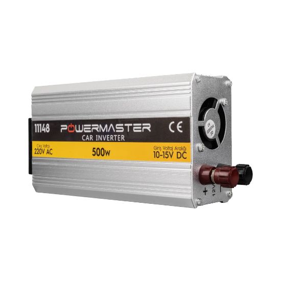 POWERMASTER PM-11148 12 VOLT - 500 WATT MODIFIED SINUS INVERTER (10-15V ARASI-220V AC) resmi