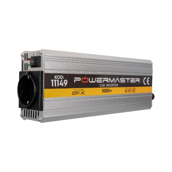 POWERMASTER PM-11149 12 VOLT - 1000 WATT MODIFIED SINUS INVERTER (10-15V ARASI-220V AC) resmi