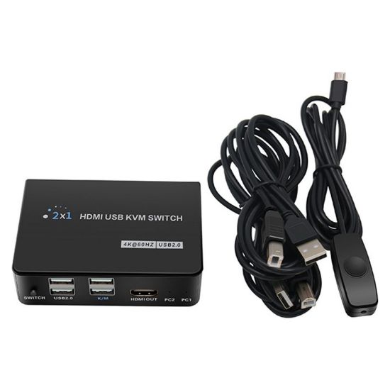 POWERMASTER PM-11789 4K HDMI USB KVM SWITCH 2X1 resmi