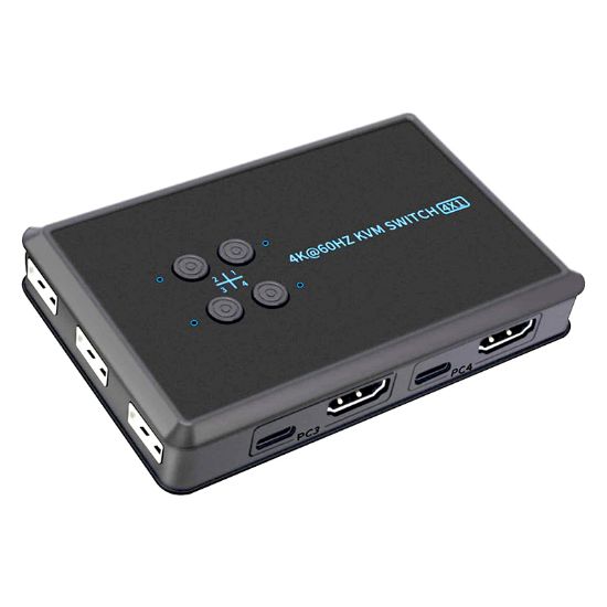 POWERMASTER PM-12016 4K HDMI KVM SWITCH 4X1 resmi