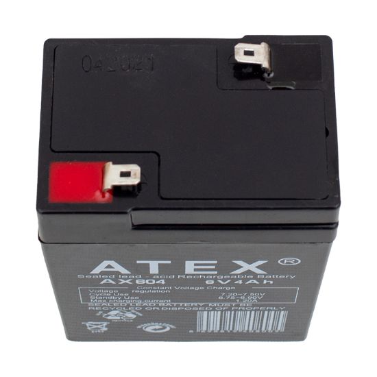 ATEX AX-604 AKÜ 6 VOLT - 4 AMPER IŞILDAK AKÜSÜ (70 X 48 X 101 MM) resmi