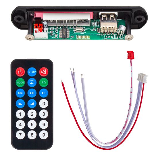 MAGICVOICE M515 OTO TEYP USB/SD/MIC/BLUETOOTH KUMANDALI MİKROFONLU OTO TEYP ÇEVİRİCİ DİJİTAL PLAYER BOARD (12V-500MA) resmi