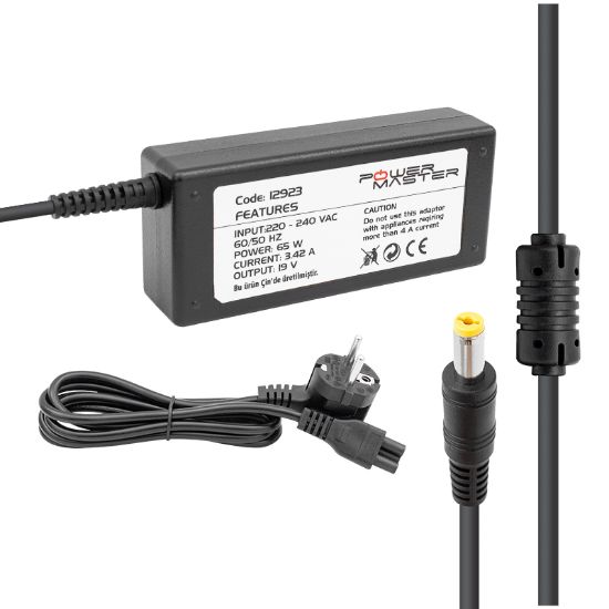 POWERMASTER PM-12923 19 VOLT - 3.42 AMPER 5.5*1.75 UÇLU ACER NOTEBOOK ADAPTÖR resmi