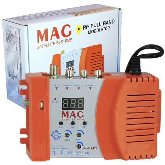 MAG 1474 AV GİRİŞLİ LED EKRANLI RF FULL BAND MODÜLATÖR resmi