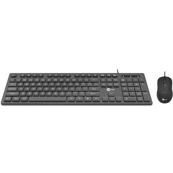 LENOVO LECOO CM102 USB KABLOLU SİYAH Q KLAVYE  MOUSE SET resmi