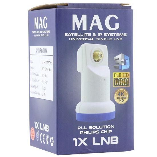 MAG TEKLİ SINGLE ALTIN UÇLU SHARP CHIP LNB 0.1DB resmi