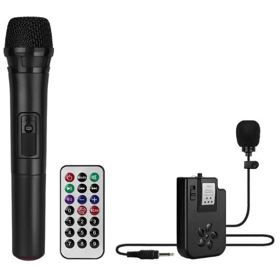 MAGICVOICE MV-2016 VHF EL+YAKA MİKROFONLU USB+SD+BT SEYYAR ANFİ resmi