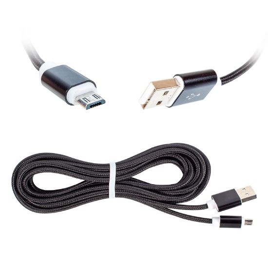 POWERMASTER S3-S4 SAMSUNG MICRO USB ŞARJ VE DATA KABLOSU 1 METRE resmi