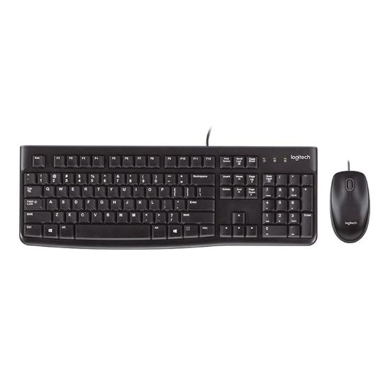 LOGITECH MK120 USB Q SİYAH KABLOLU KLAVYE+MOUSE SET resmi